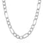 Rhodium Plated Sterling Silver Figaro Chain - 8.8mm