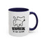 Introvertido. No molestar. Taza de café de gato en dos tonos