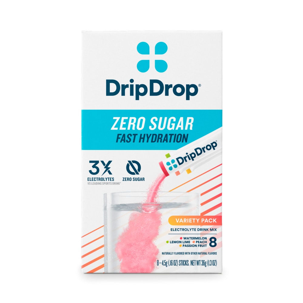 DripDrop Polvo de Hidratación Sin Azúcar Variedad 8Ct