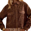 Manteau Trench Élégant Marron avec Détails en Frange au Col