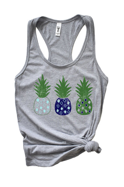 3 Pineapples Racerback Tank Top - Korvel