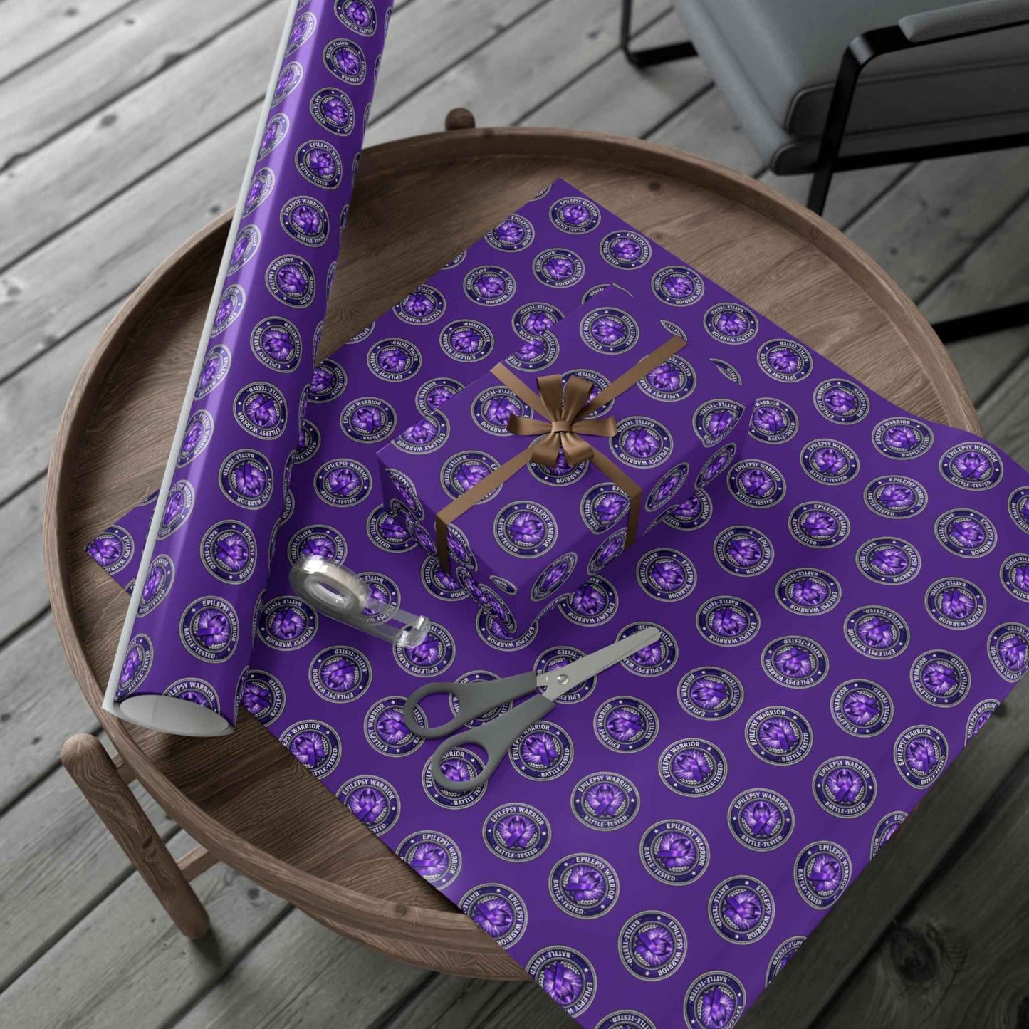 Epilepsy Warrior Gift Wrap - Purple Awareness Paper