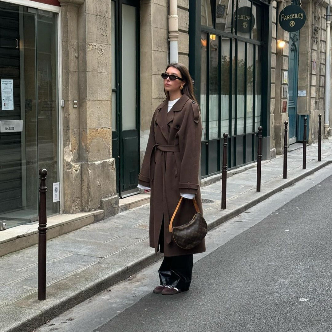 Elegant Wool Long Coat for Casual Style
