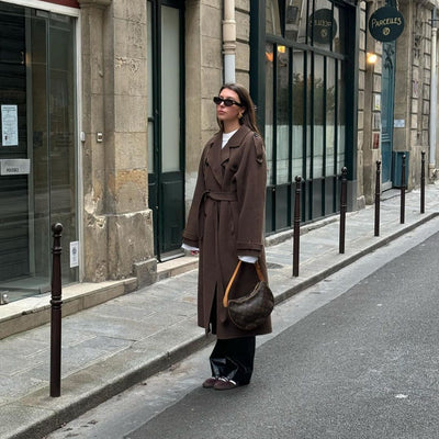 Abrigo Largo de Lana Elegante para Estilo Casual