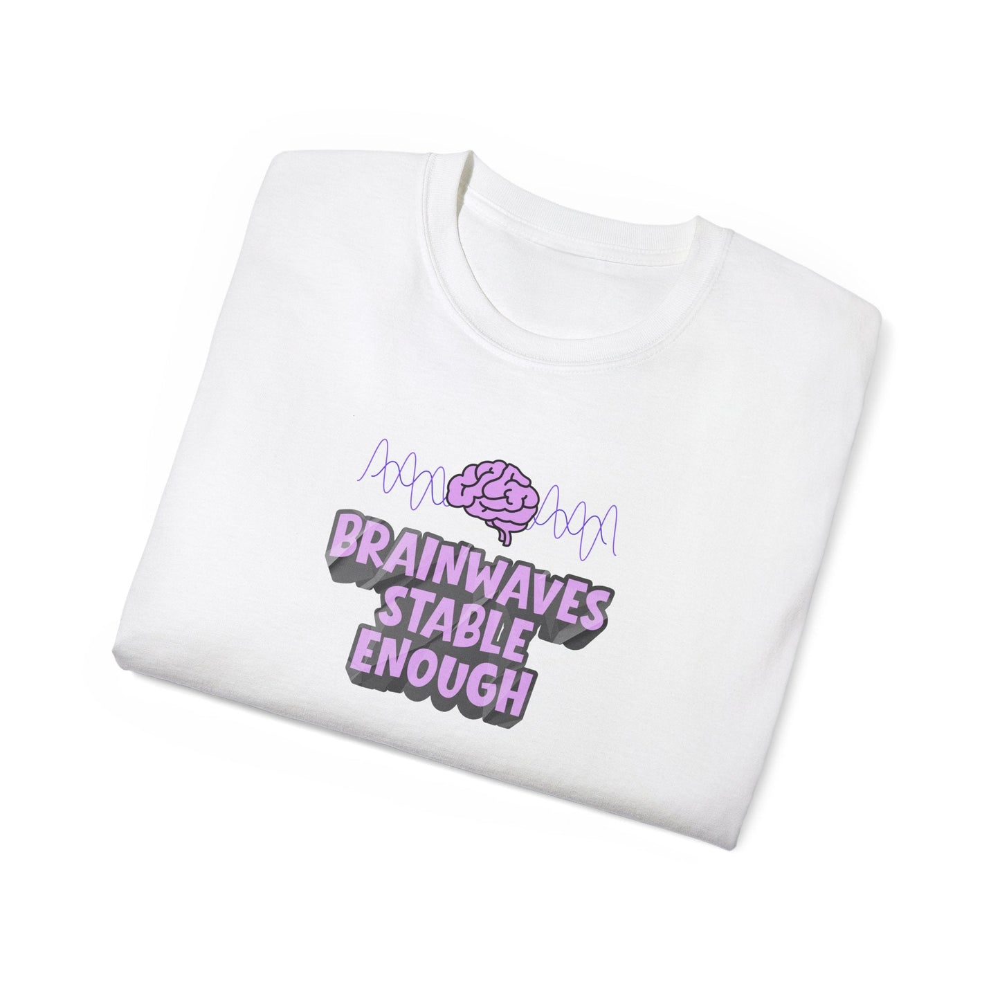 T-shirt unisexe en coton lourd Brainwaves Stable Enough