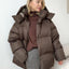 Parka en coton avec capuche amovible et style pour l'hiver