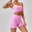 Conjunto de Ropa Deportiva de Tirantes para Mujer con Color Contrastante