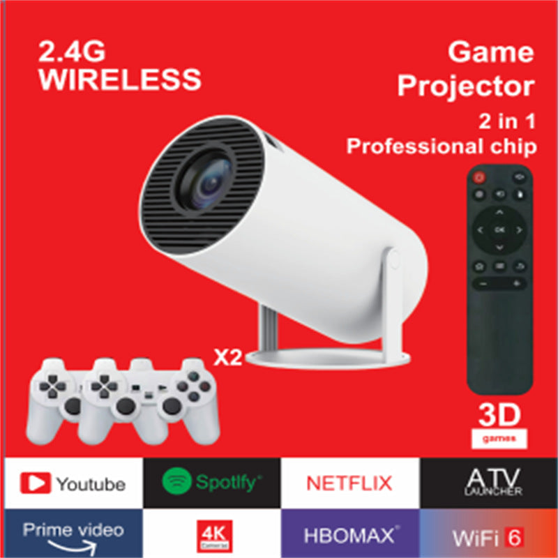 Game hot projector MAX300 portable 4k high-definition smooth with wireless controller - Korvel