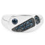 Bague de fiançailles en argent sterling avec diamant bleu véritable de 0,31 carat