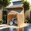 7x12ft Portable Gazebo Storage Shelter with Roll-Up Doors