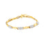 Bracelet en or jaune 10K avec diamants taille ronde de 1,00 Cttw en spirale