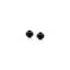 14k White Gold Stud Earrings with Black Cubic Zirconia