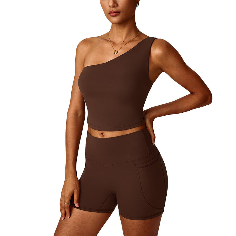 Débardeur de yoga à épaule décalée Womens Cloud-Feel