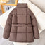 Winter Plaid Lapel Coat with Lace-up Design