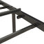 Full Size Bed Frame with Charging Station, Upholstered Headboard, Metal Platform, Grey - Korvel