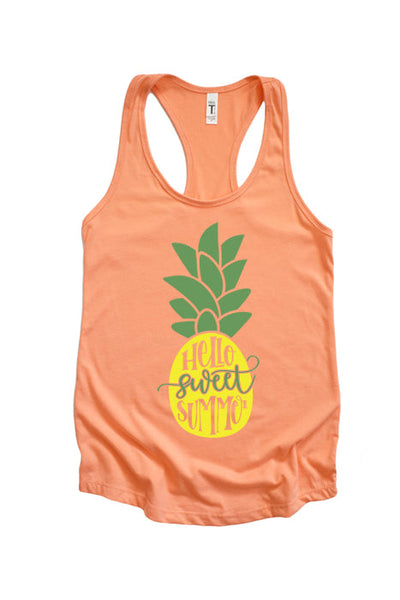 Hello Sweet Summer Racerback Tank Top