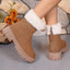 Bottes d'hiver premium à talon carré pour femmes