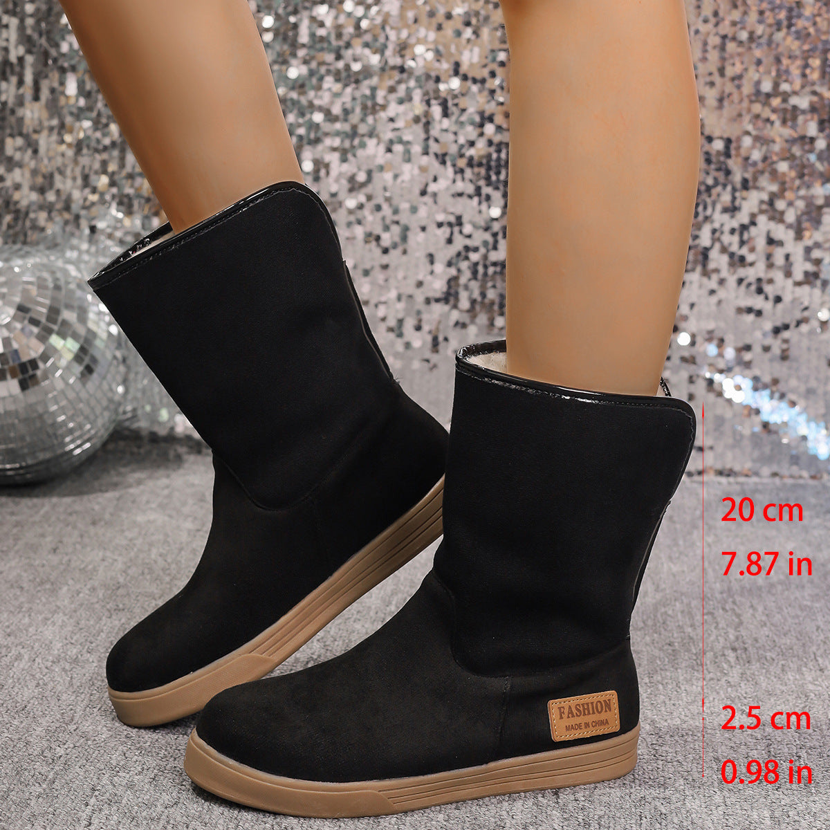 Botas de Nieve de Invierno para Mujer - Cálidas, Antideslizantes, Diseño a Media Pantorrilla