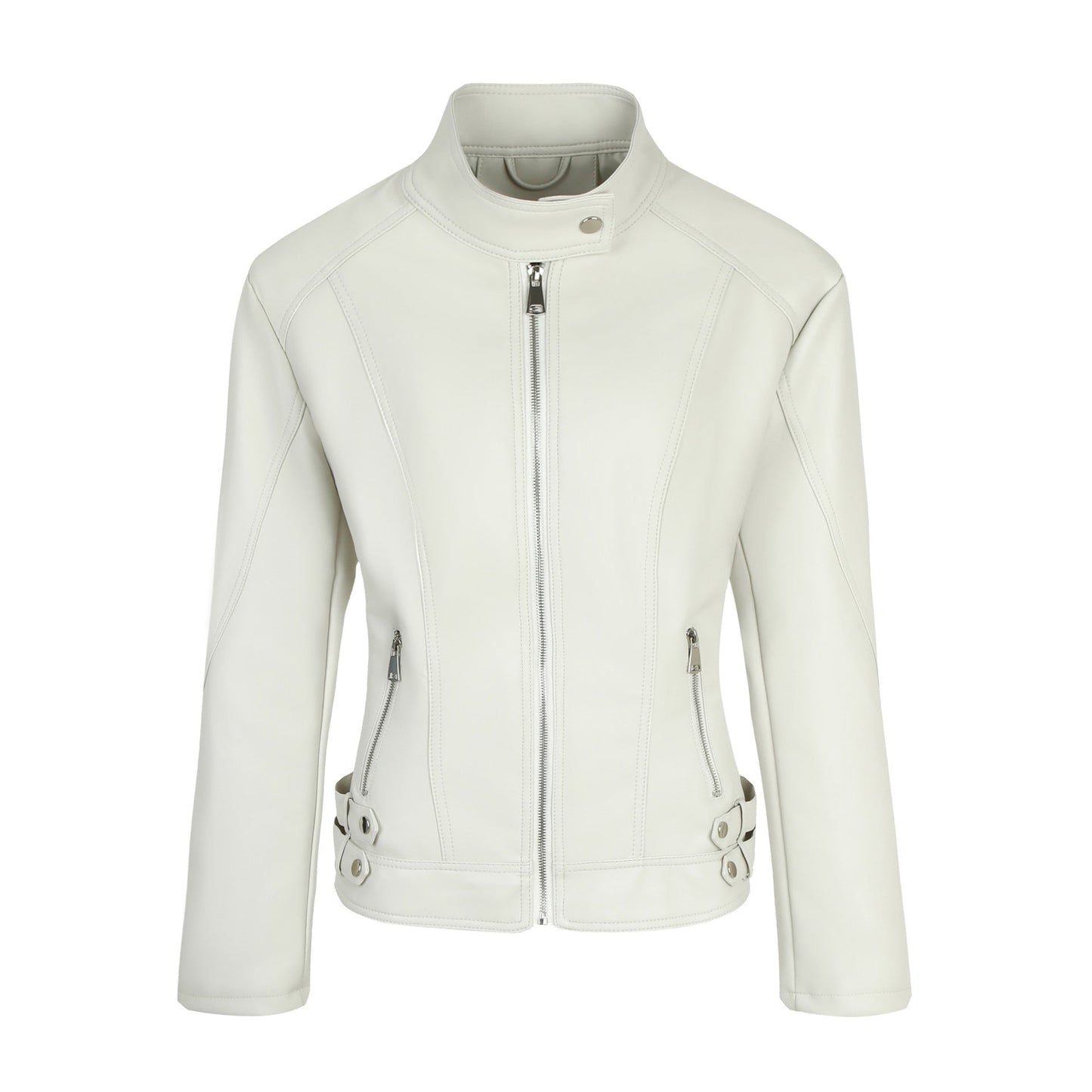 Veste à col montant ajustée pour femmes grandes tailles