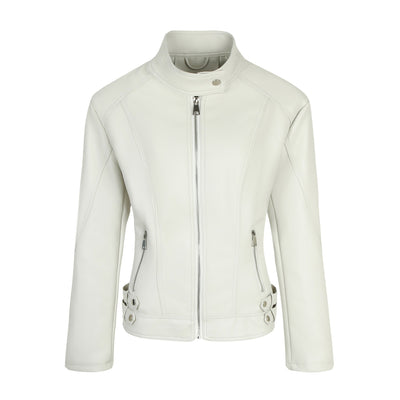 Chaqueta de Cuello Alto Slim-Fit para Mujeres de Talla Grande
