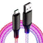 Data cable car luminous breathing gradient PD60W 27W super fast charging suitable for Apple Android Type - Korvel