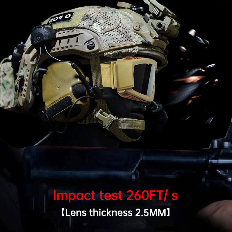 Tactical glasses anti-sand shooting goggles outdoor equipment military fans field anti-impact glasses - Korvel