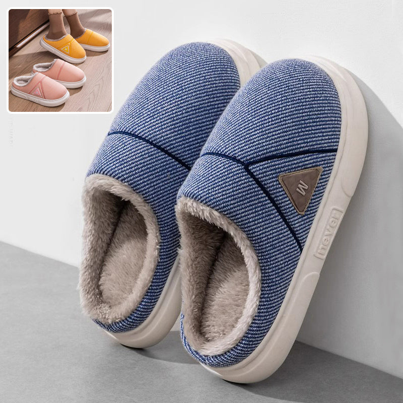 Chaussons en polaire rayés unis de qualité supérieure pour un confort douillet