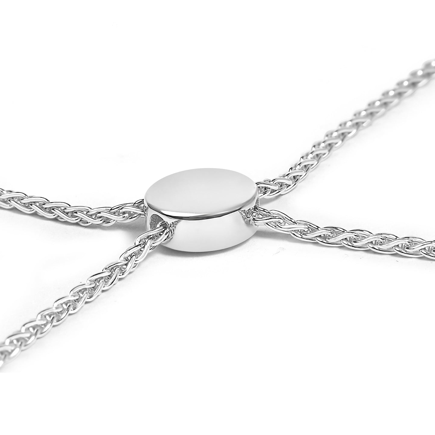 Bracelet ajustable en argent sterling .925 avec accent en diamant