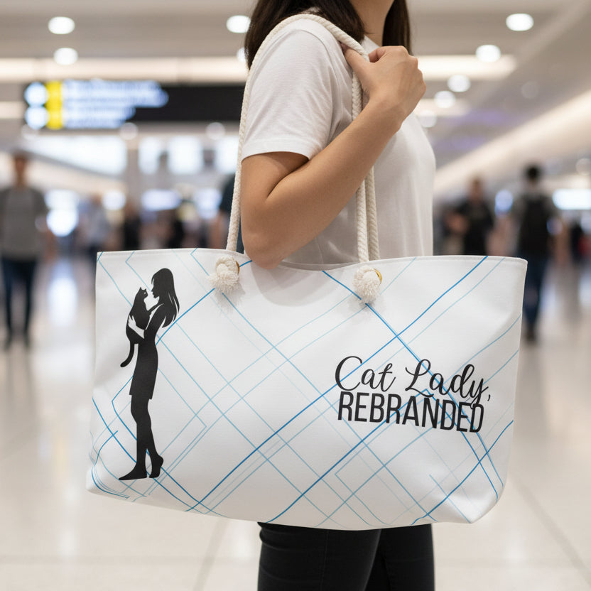 Cat Lady Rebranded Weekender Travel Tote