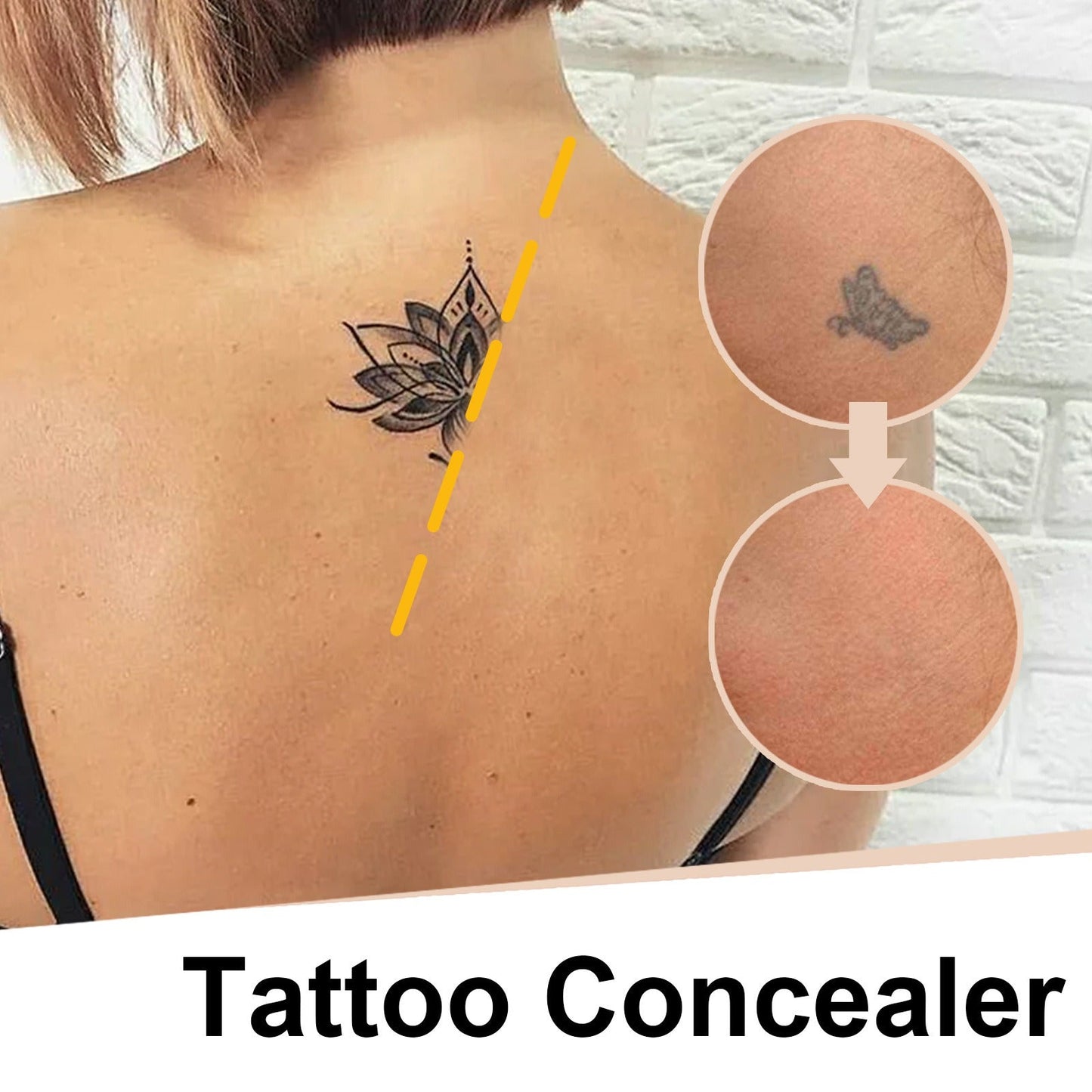 EELHOE Tattoo concealer waterproof brightening cover tattoo scar birthmark scar invisible two-color concealer - Korvel