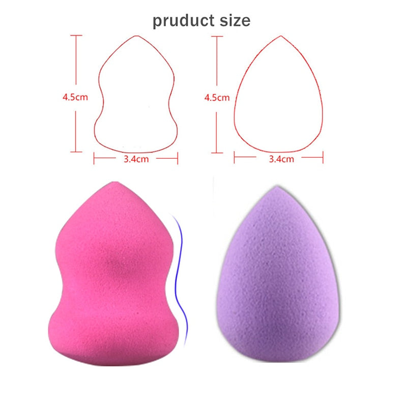 4Pcs/set Mini Beauty Soft Makeup Sponge Puff Face Nose Facial Foundation Base Liquid Powder Blending Drop Shape Cosmetic Tool - Korvel