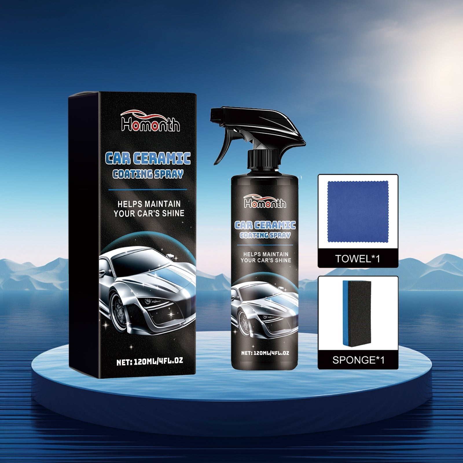 Automotive Ceramic Coating Spray, Car Refurbishment Car Paint Brightening Decontamination Polishing Refurbished Ceramic Spray - Korvel