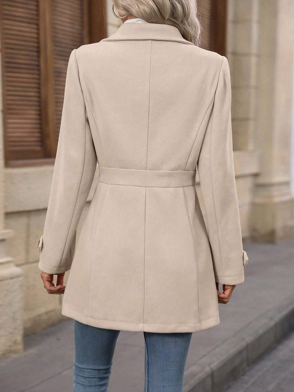 Elegant Mid-Length Woolen Coat for Women
