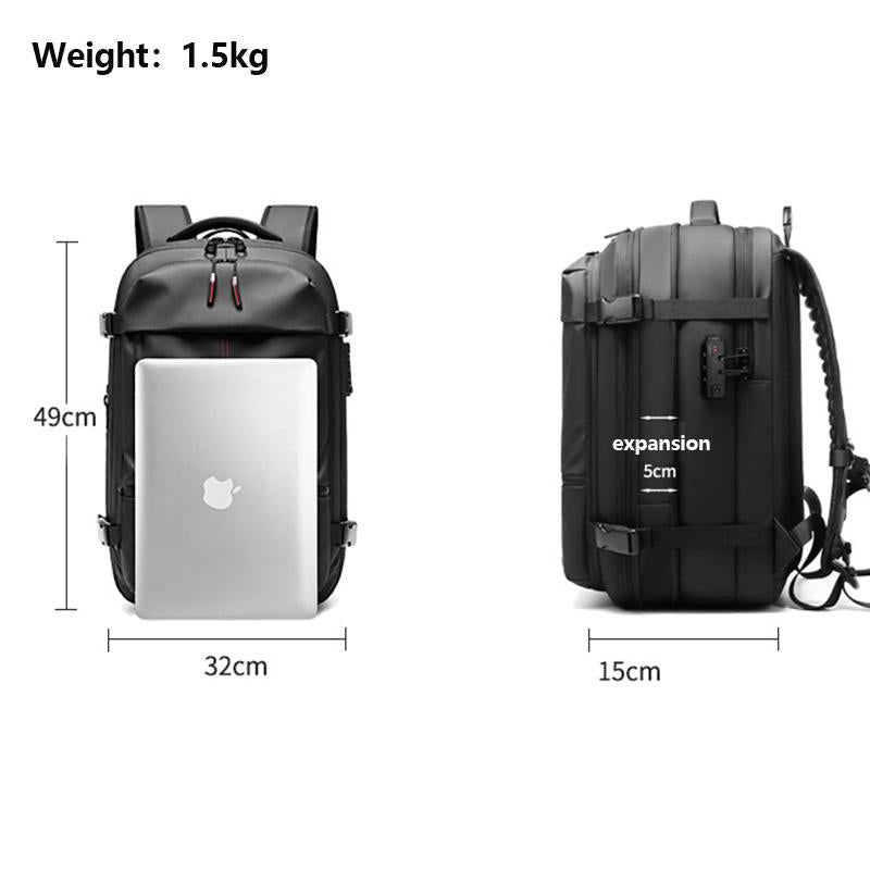 Air Tight Bags Valve Vacuum Compression Backpack system Expandable waterproof bagpack back pack travel laptop bag backpacks - Korvel