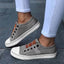 Round Toe Elastic Canvas Sneakers for Women