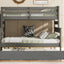 Wood Twin over Full Bunk Bed with Trundle - Gray