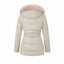 Lightweight Quilted Hooded Puffer Jacket in Apricot