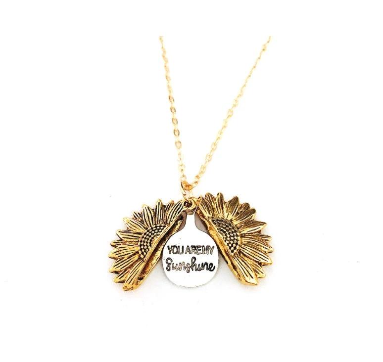 Collar de Letras Dobles Girasol