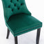 Ensemble de chaises de salle à manger en velours tufté premium - Vert