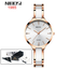 NIBOSI Luxury Ceramic Bracelet Watches Ladies Creative Quartz Watch For Women Female Clock Relogio Feminino Montre Femme 2330 - Korvel