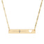 Epilepsy Awareness Bar Necklace with Ribbon & Heart Cutout