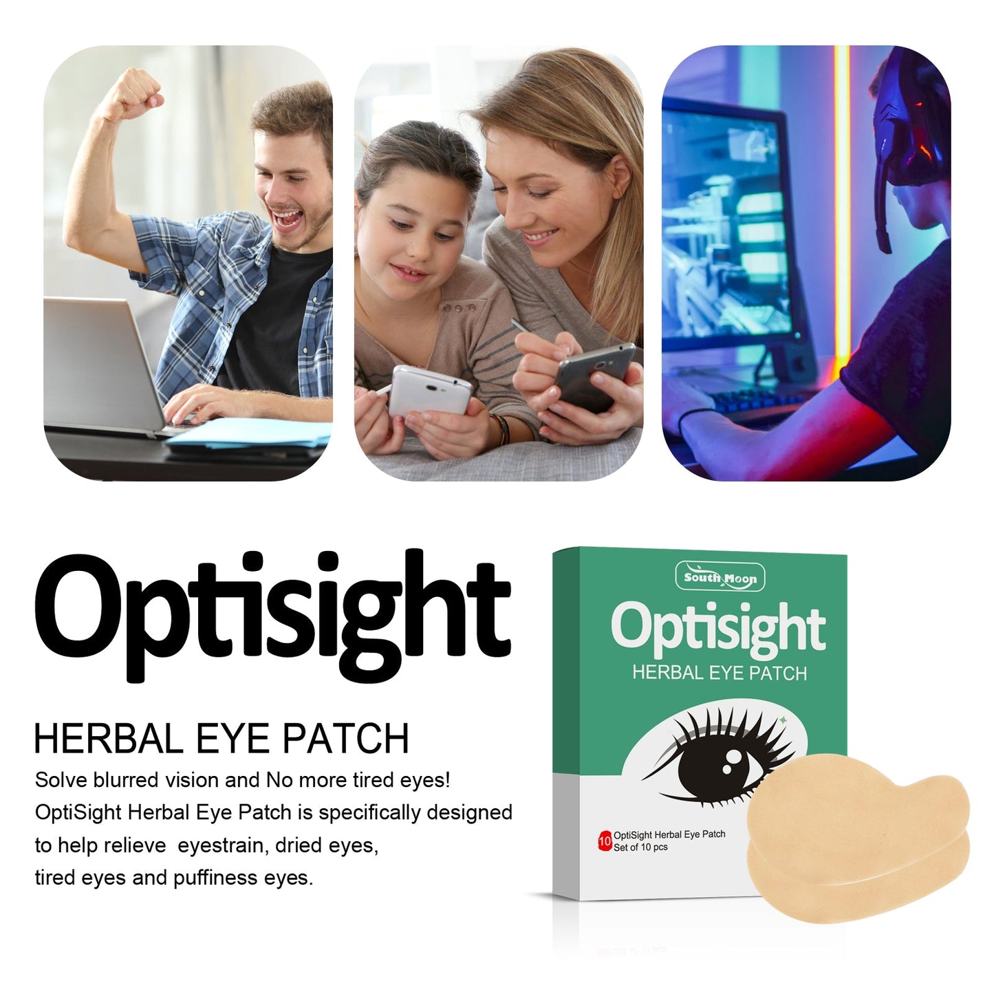Wormwood Eye Care Sticker Box, Stay Up Late Eye Dry Eye Astringent Cold Compress Stick Moxibustion Students Eye Care Patch Vision - Korvel