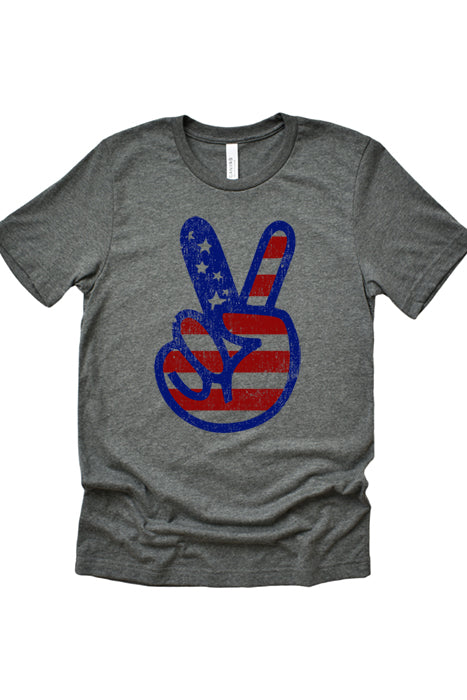 American Flag Peace Sign T-Shirt