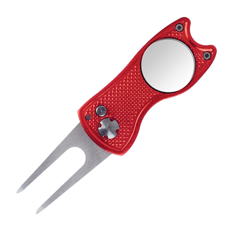 Premium Folding Golf Divot Tool with Aluminum Handle