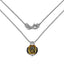 Pendentif en Citrine et Diamant de 2,91 Carats en Argent Sterling .925