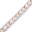 Pulsera de Morganita Genuina Baño de Oro Rosa de 18K en Plata de Ley