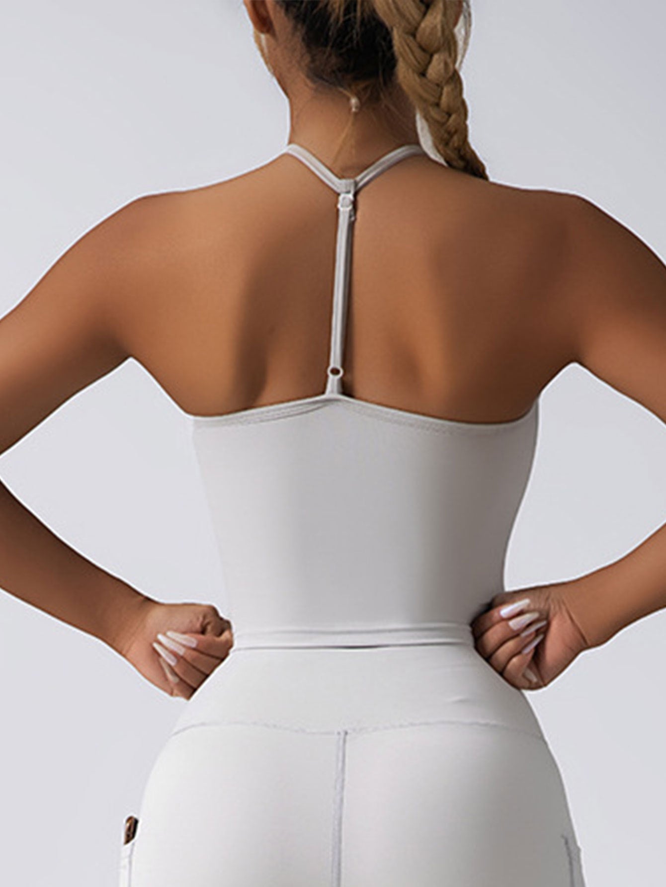 Premium Crop Top Sports Bra with Built-In Pads for Women