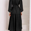 Elegant Lightweight Deep V-Neck Balloon Sleeve Maxi Dress