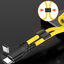 60W 2-in-1 Elbow Telescopic Fast Charging USB Cable