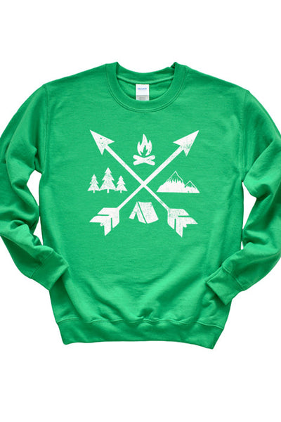 Camping Arrows Sweatshirt - Unisex Cozy Comfort